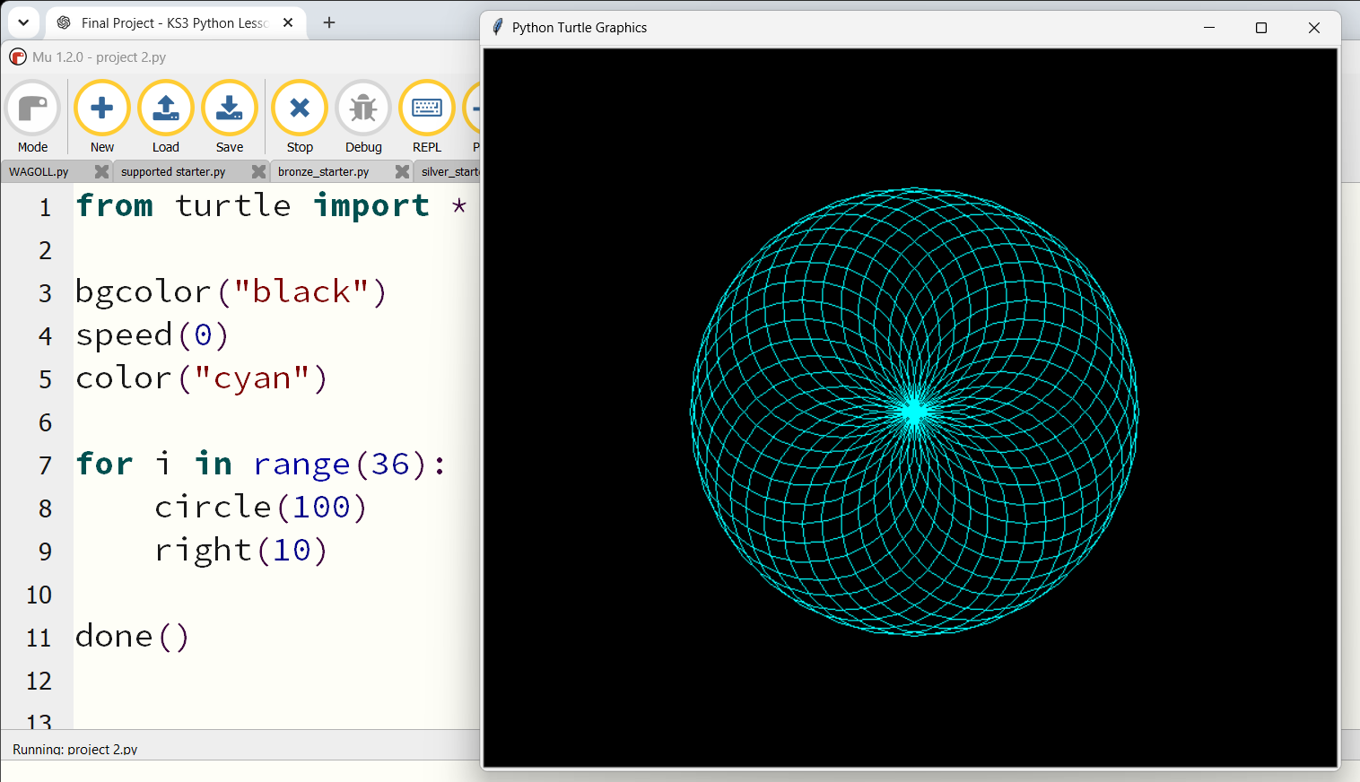 Design critique prompt image showing a creative coding outcome