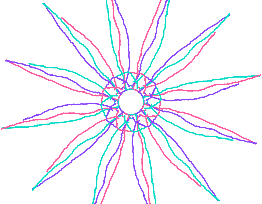 Kaleidoscope-style pattern example three